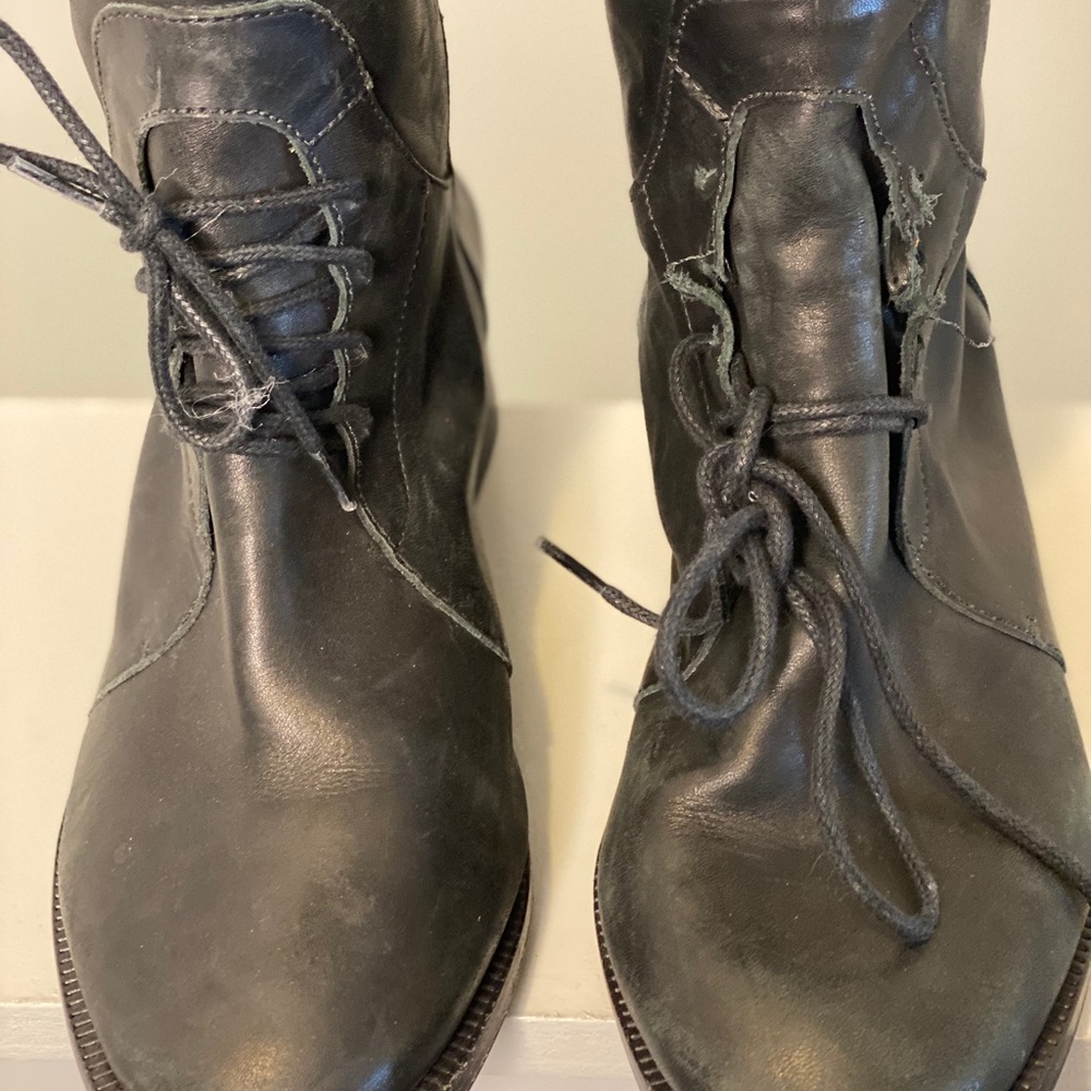 Joie Leather Riding Lace Up Boot - Picture 2 of 4